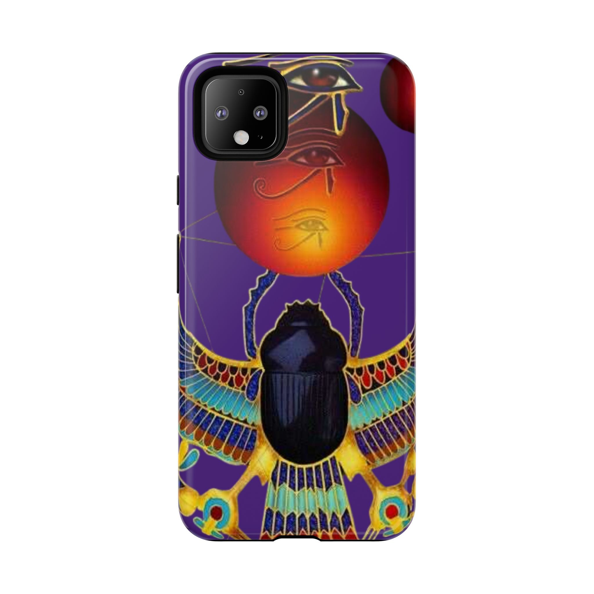 Colorful Phone Case with Egyptian-Inspired Design, Tough Cases for Gift, Phone Protection, Unique Accessories, Festival Style, Phone Cover