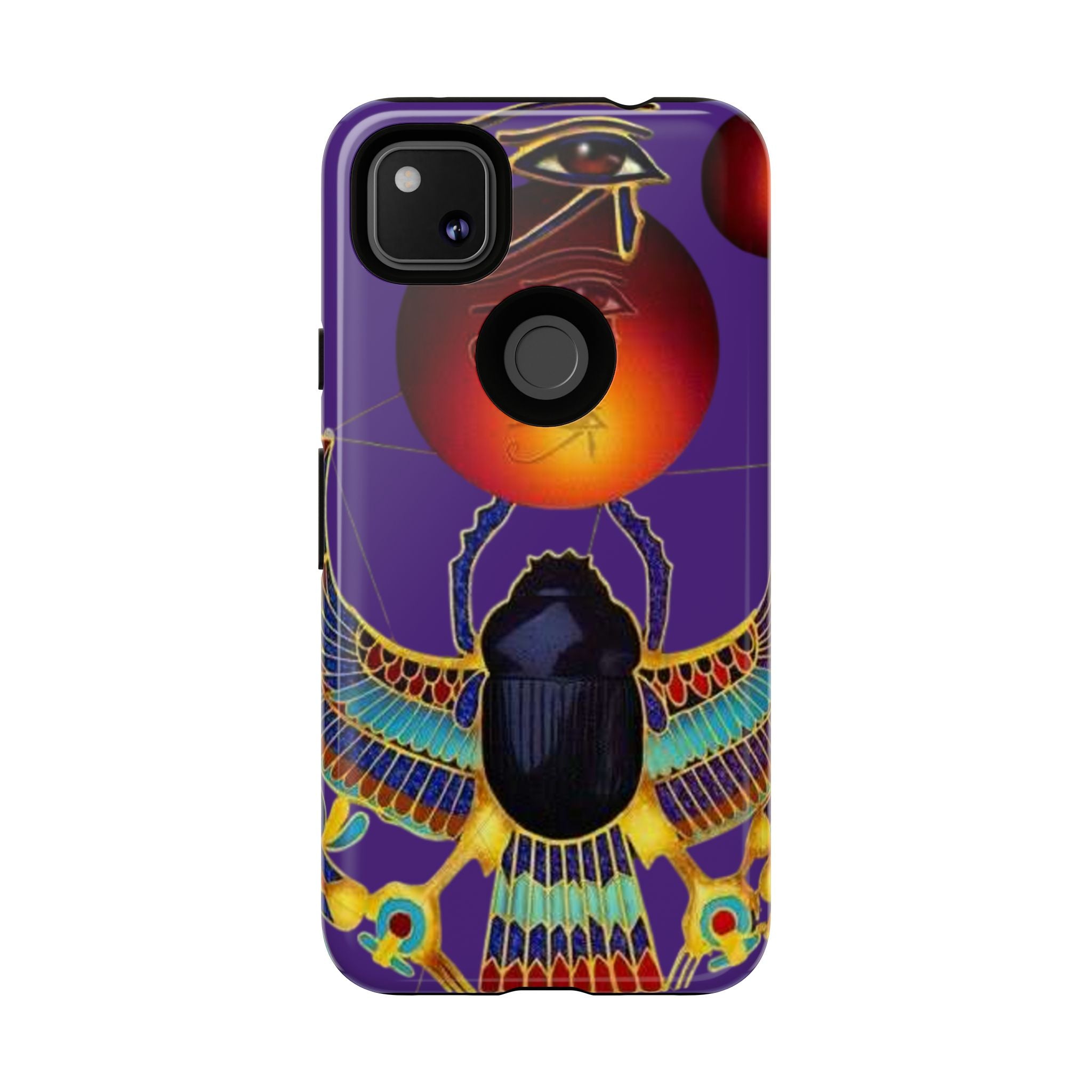 Colorful Phone Case with Egyptian-Inspired Design, Tough Cases for Gift, Phone Protection, Unique Accessories, Festival Style, Phone Cover