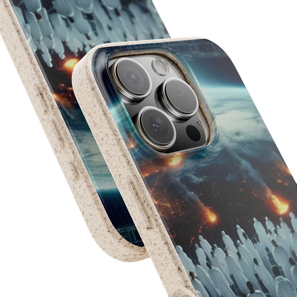 Galactic Gathering Biodegradable Phone Case - Eco-Friendly Cosmic Design