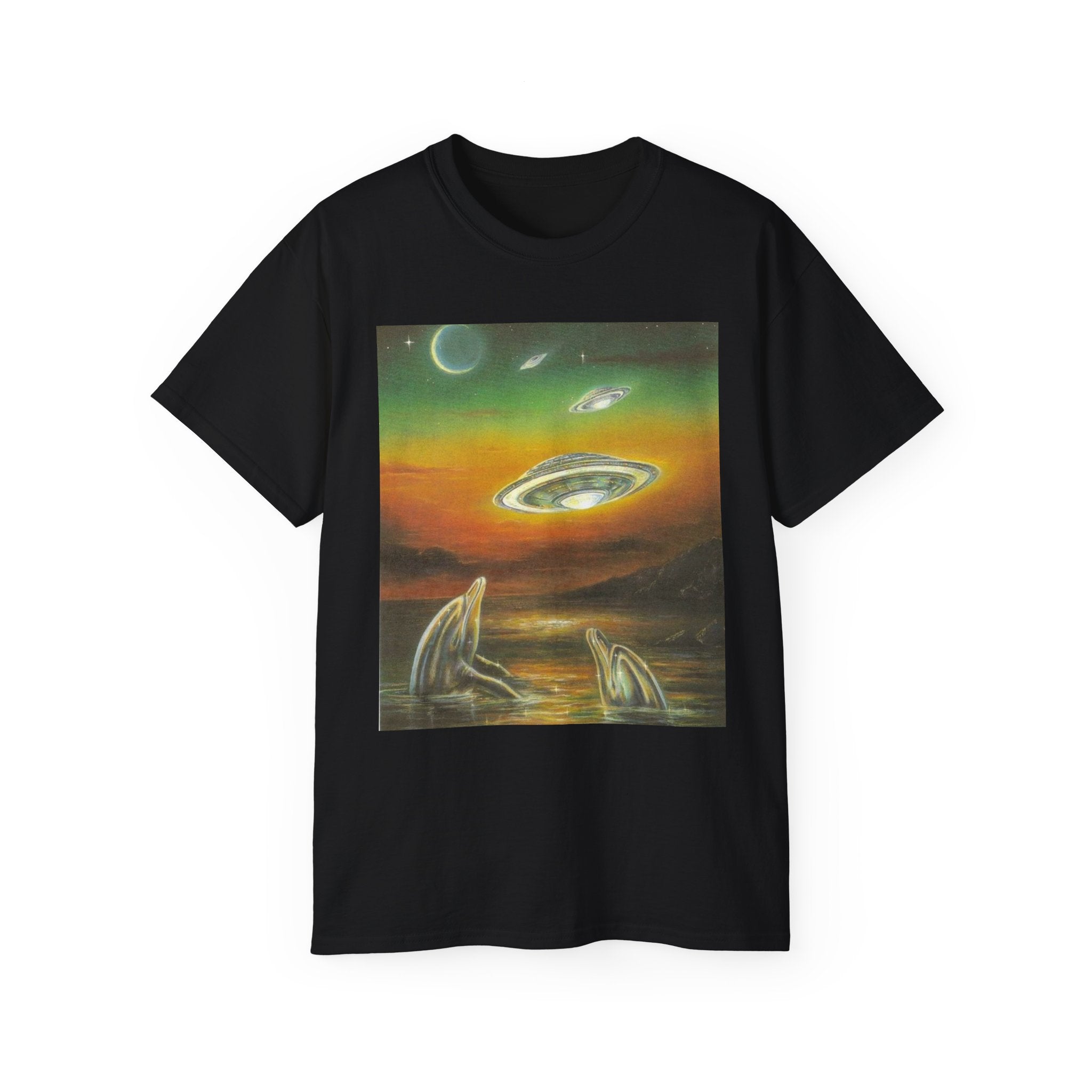 T-Shirt Dolphins UFOs Unisex Tee