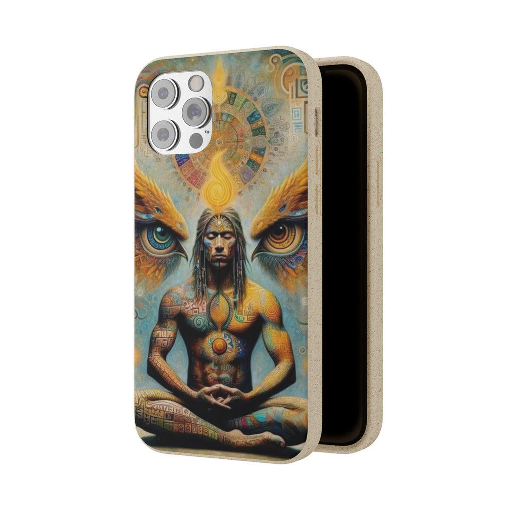 Eco-Friendly Biodegradable Phone Case with Spiritual Design
