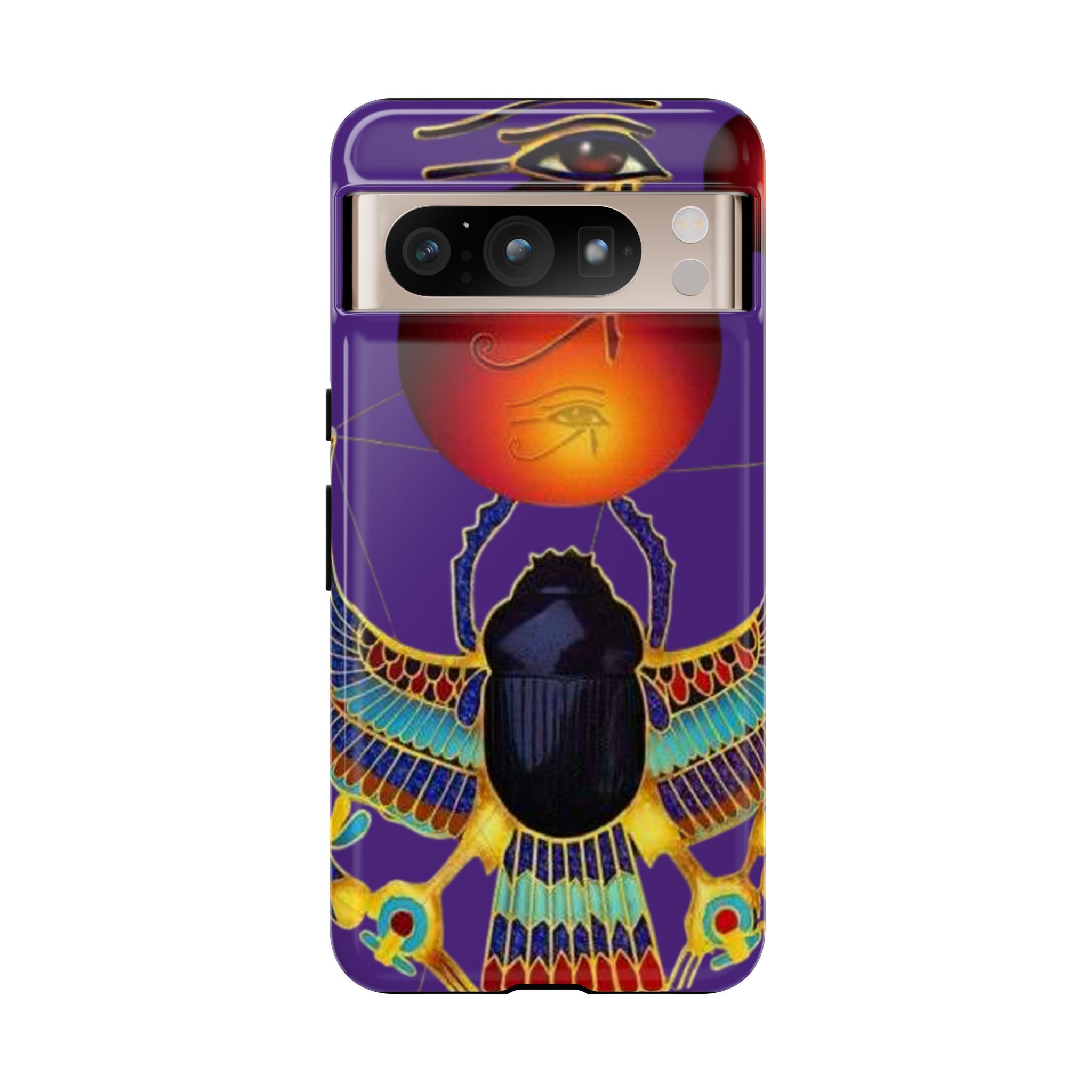 Colorful Phone Case with Egyptian-Inspired Design, Tough Cases for Gift, Phone Protection, Unique Accessories, Festival Style, Phone Cover