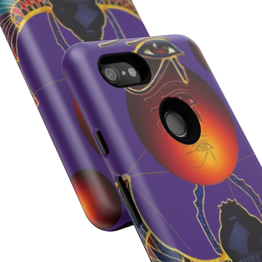 Colorful Phone Case with Egyptian-Inspired Design, Tough Cases for Gift, Phone Protection, Unique Accessories, Festival Style, Phone Cover