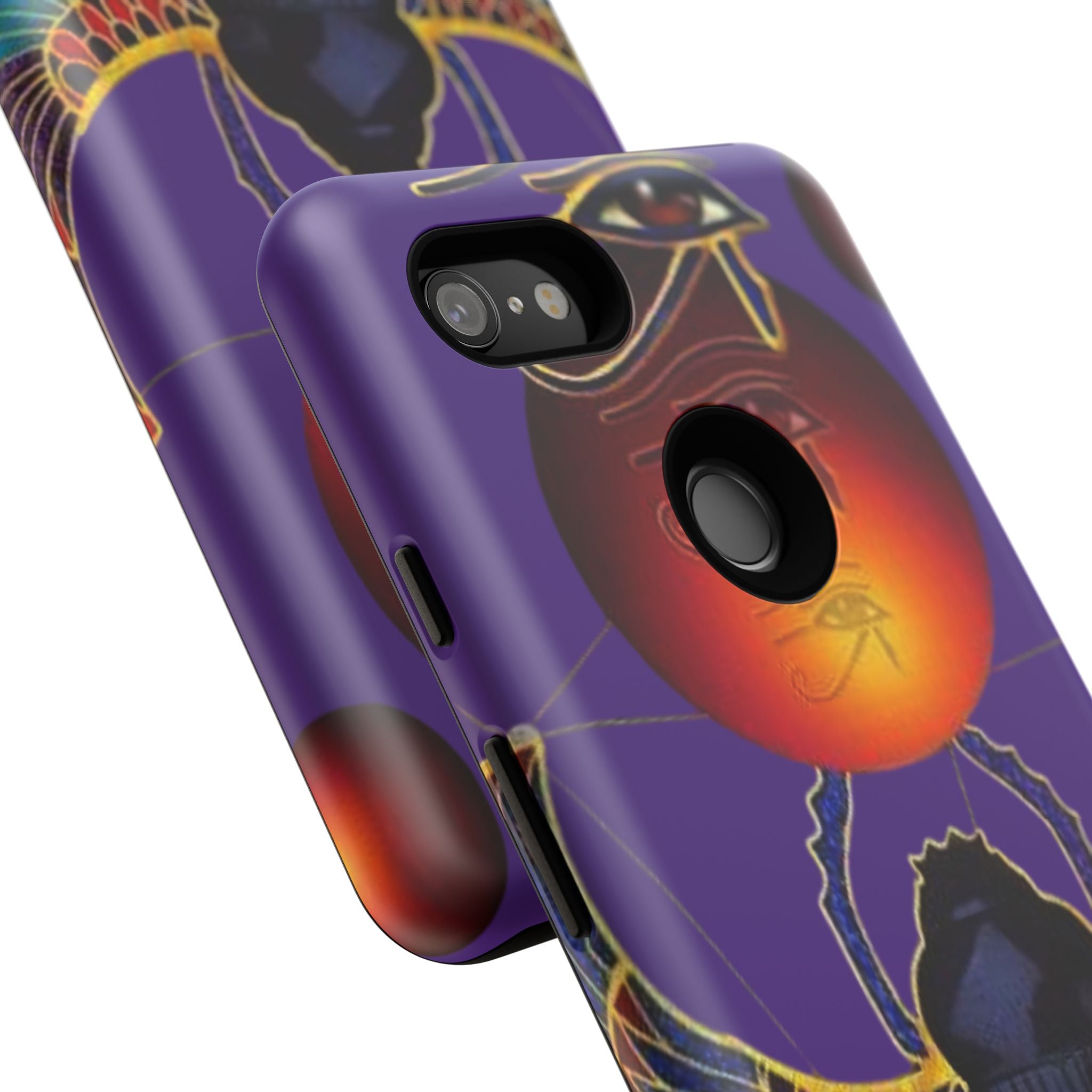 Colorful Phone Case with Egyptian-Inspired Design, Tough Cases for Gift, Phone Protection, Unique Accessories, Festival Style, Phone Cover