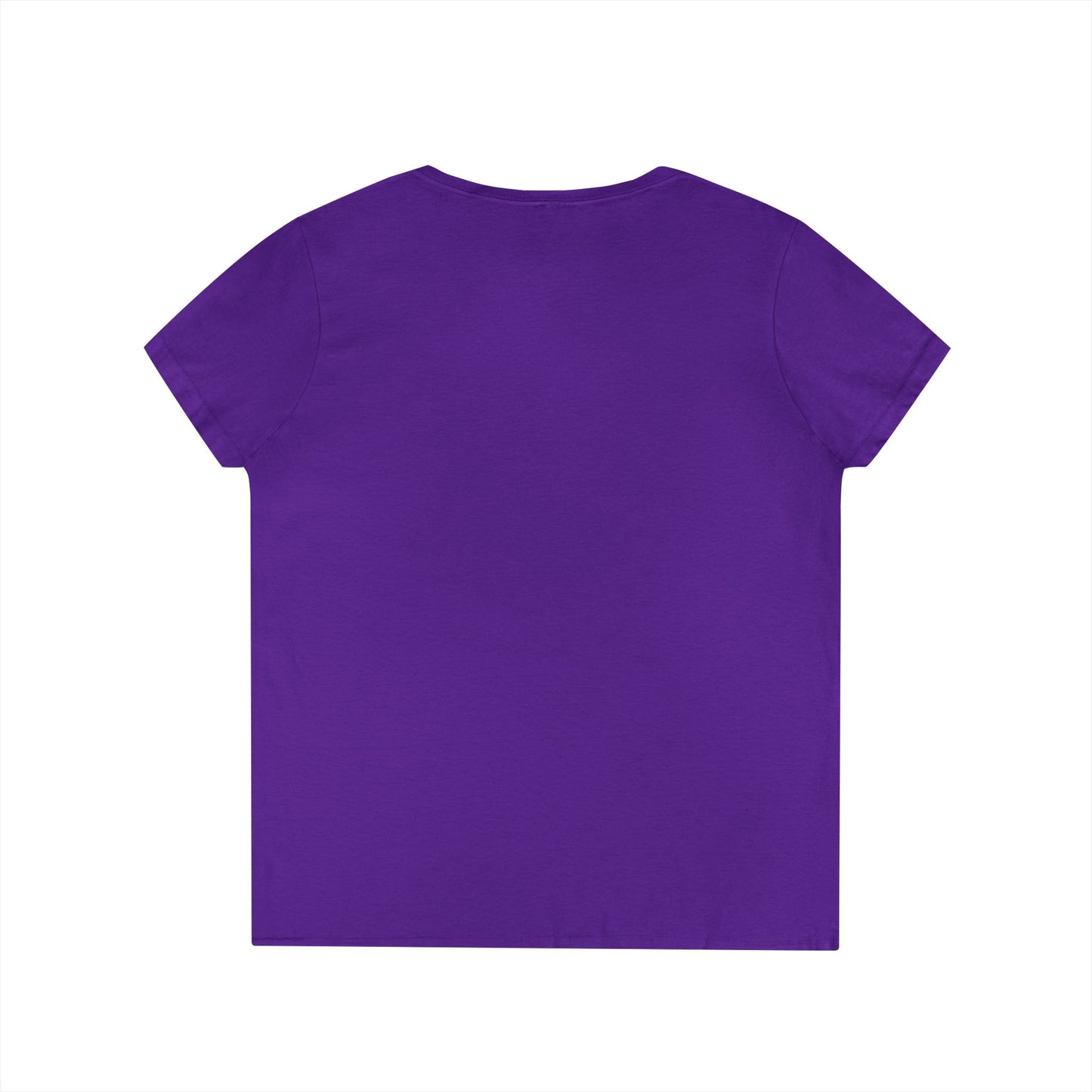 Vibrant Graphic Ladies' V-Neck T-Shirt - Trendy Art Design