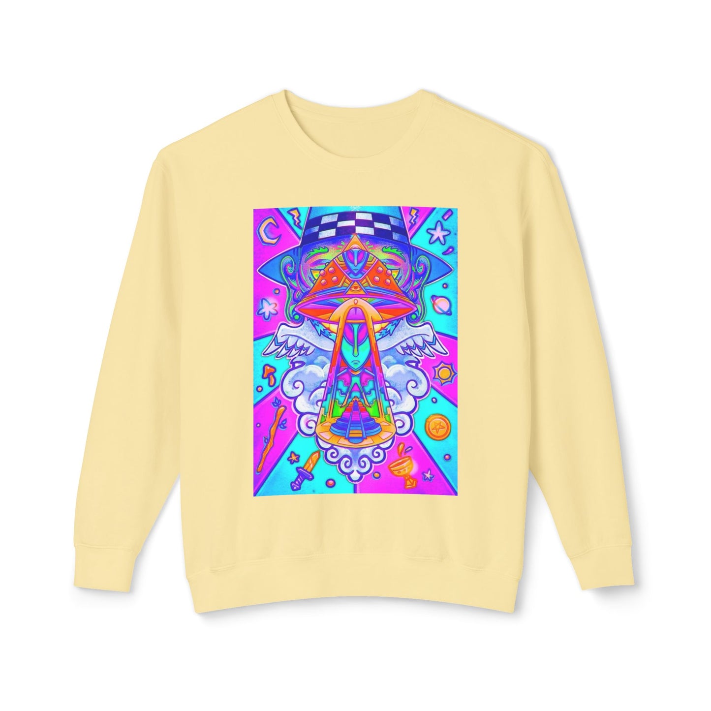 Psychedelic Art Crewneck Sweatshirt, Colorful Art Pullover, Unique Graphic Sweatshirt, Perfect Gift for Artists, Cozy Casual Wear
