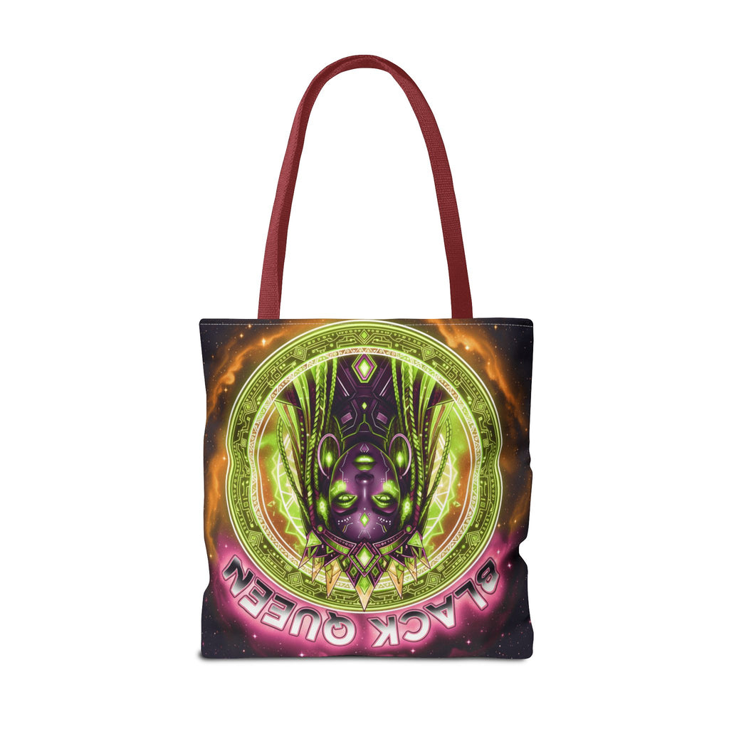 Black Queen Art Tote Bag — Afrocentric Cosmic Portrait Tote