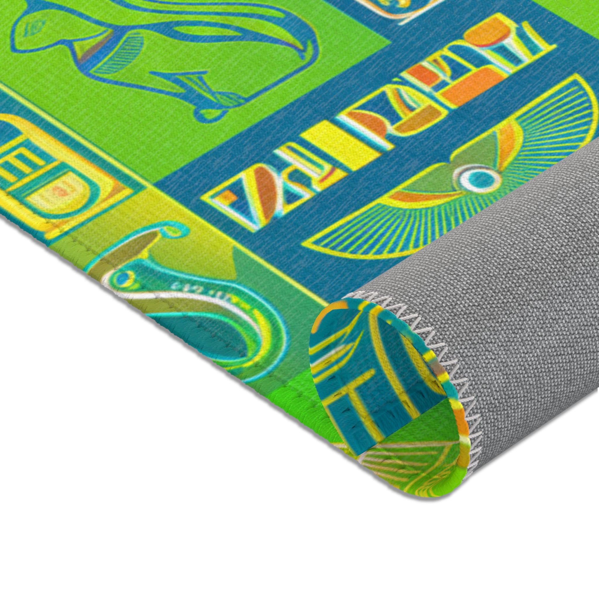 Vibrant Egyptian Area Rug, Boho Home Decor, Living Room Accent, Unique Gift for Her, Bedroom Decorative Rug, Colorful Floor Mat