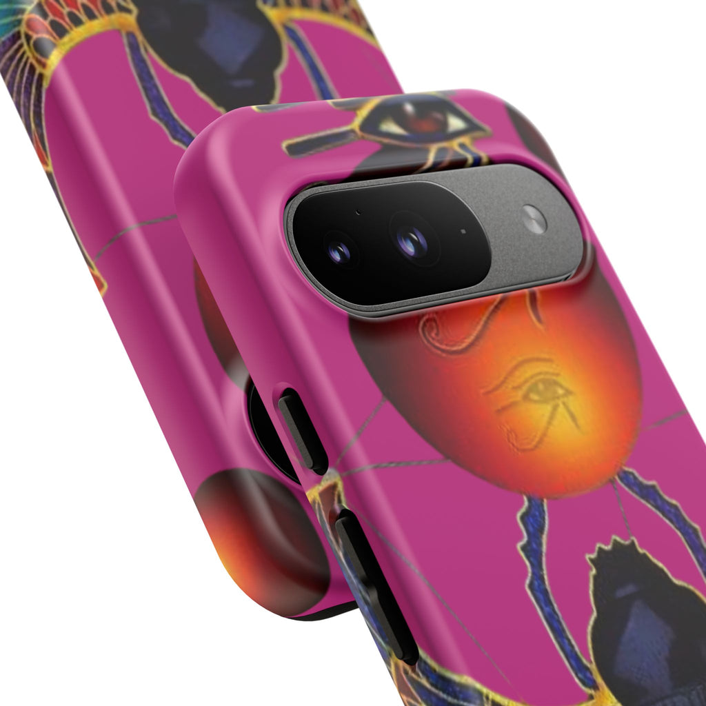 Vibrant Phone Case with Egyptian Inspired Design, Durable Phone Cover, Unique Gift for Her, Artful Accessory for Everyday Use