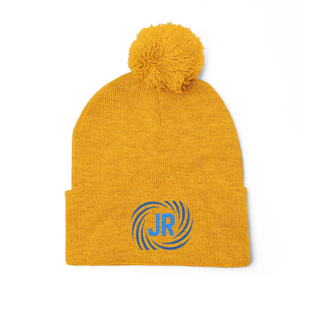 Pom-Pom Knit Cap (Embroidery)