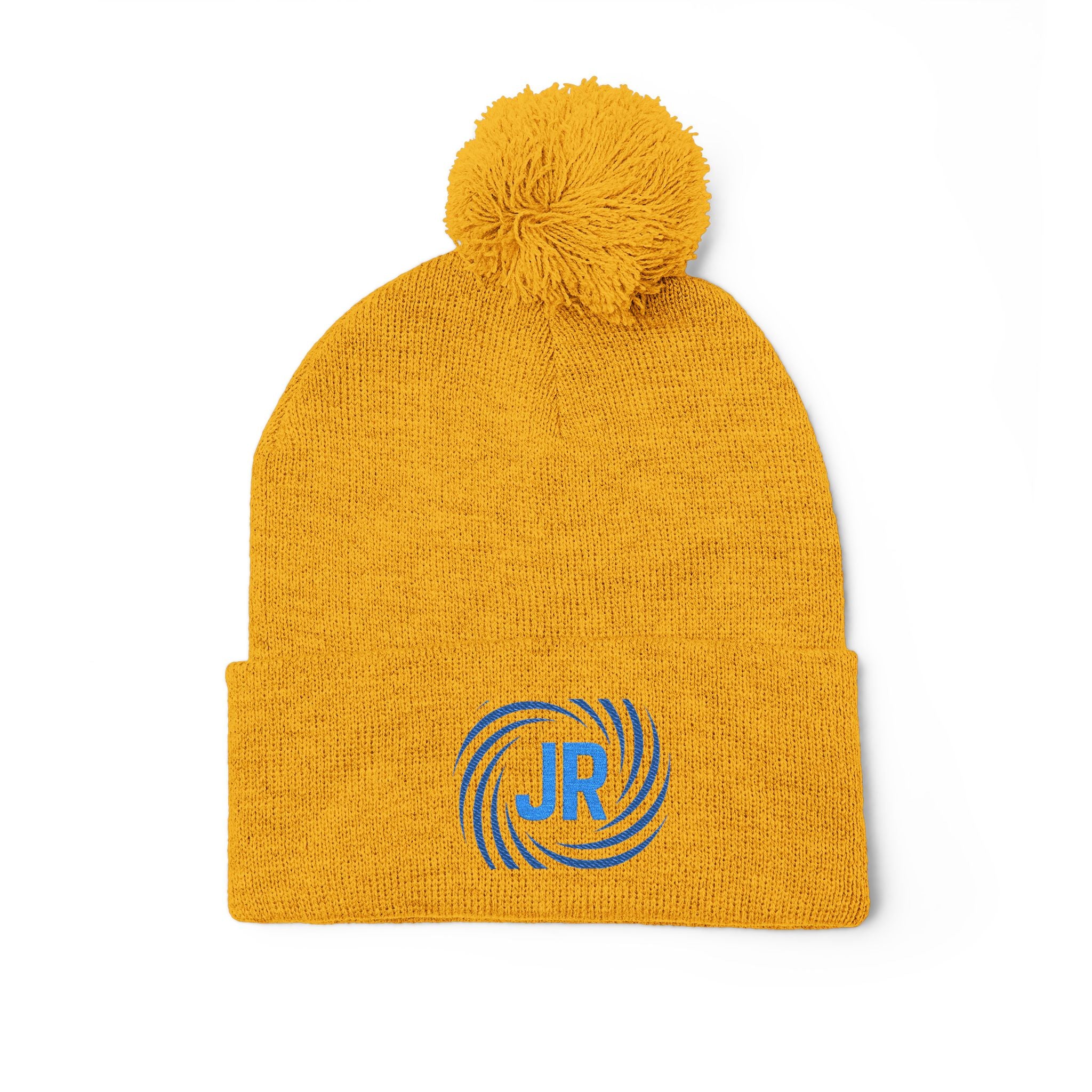 Pom-Pom Knit Cap (Embroidery)