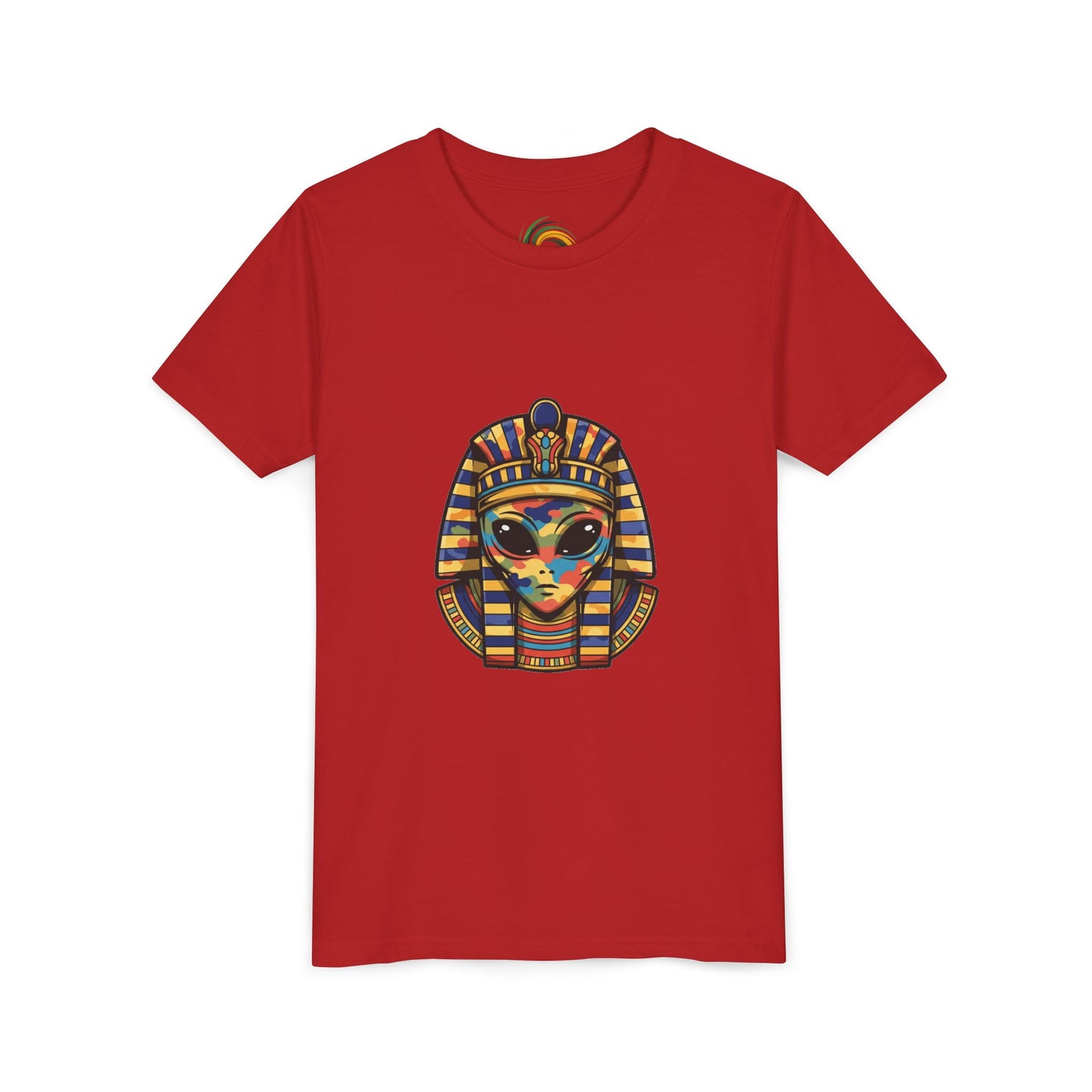Colorful Pharaoh Youth Tee - Fun Gift, Apparel, Kids Fashion, Egyptian Theme, Summer Wear