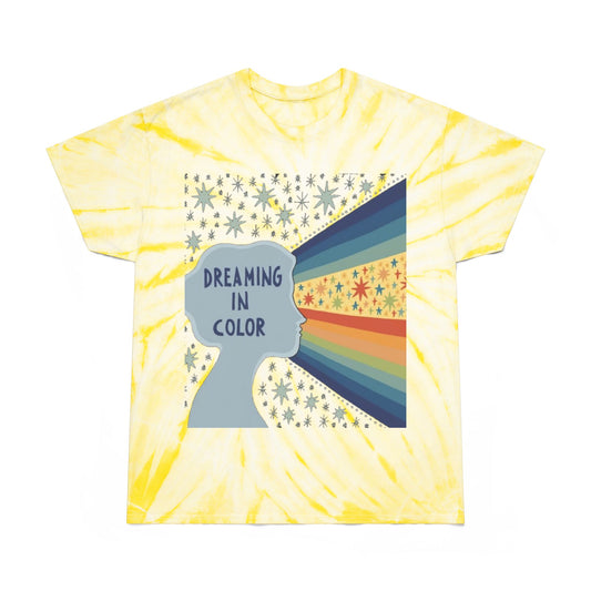 Dreaming in Color Tie-Dye Tee, Vibrant Unisex T-shirt, Bohemian Style, Casual Wear, Gift for Dreamers, Summer Fashion
