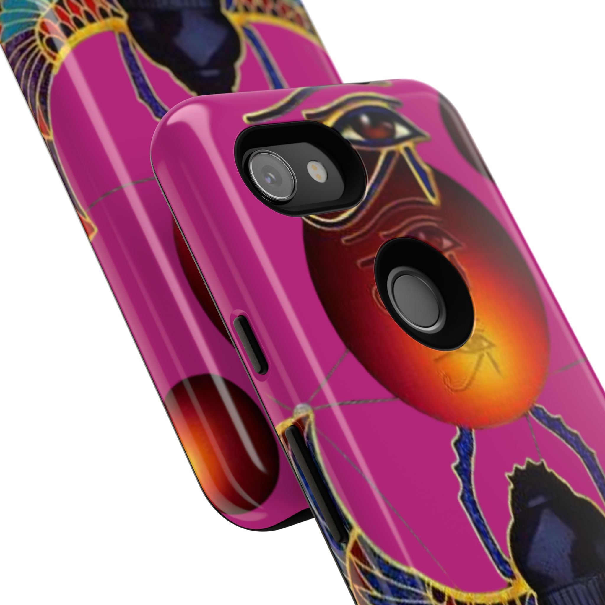Vibrant Phone Case with Egyptian Inspired Design, Durable Phone Cover, Unique Gift for Her, Artful Accessory for Everyday Use