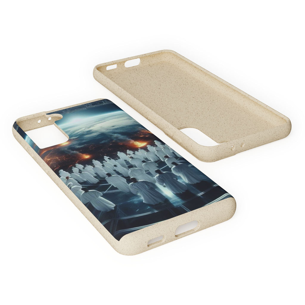 Galactic Gathering Biodegradable Phone Case - Eco-Friendly Cosmic Design