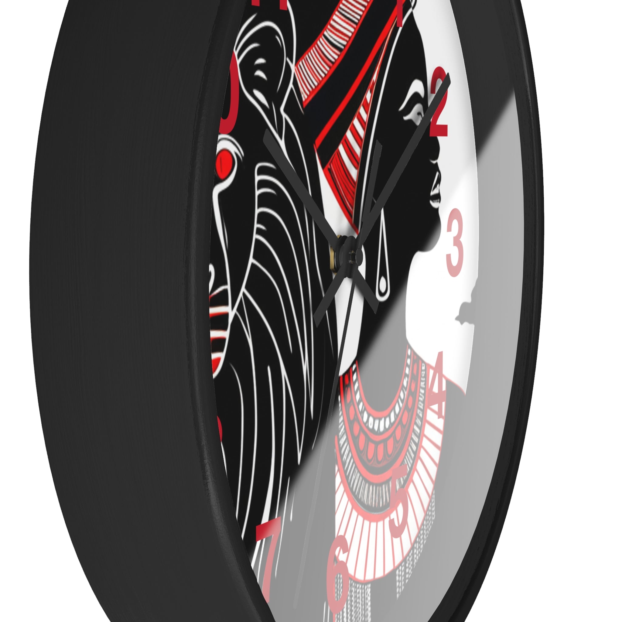 African Heritage Wall Clock, Cultural Home Decor, Unique Gift for Her, Bohemian Accent, Artistic Wall Decoration