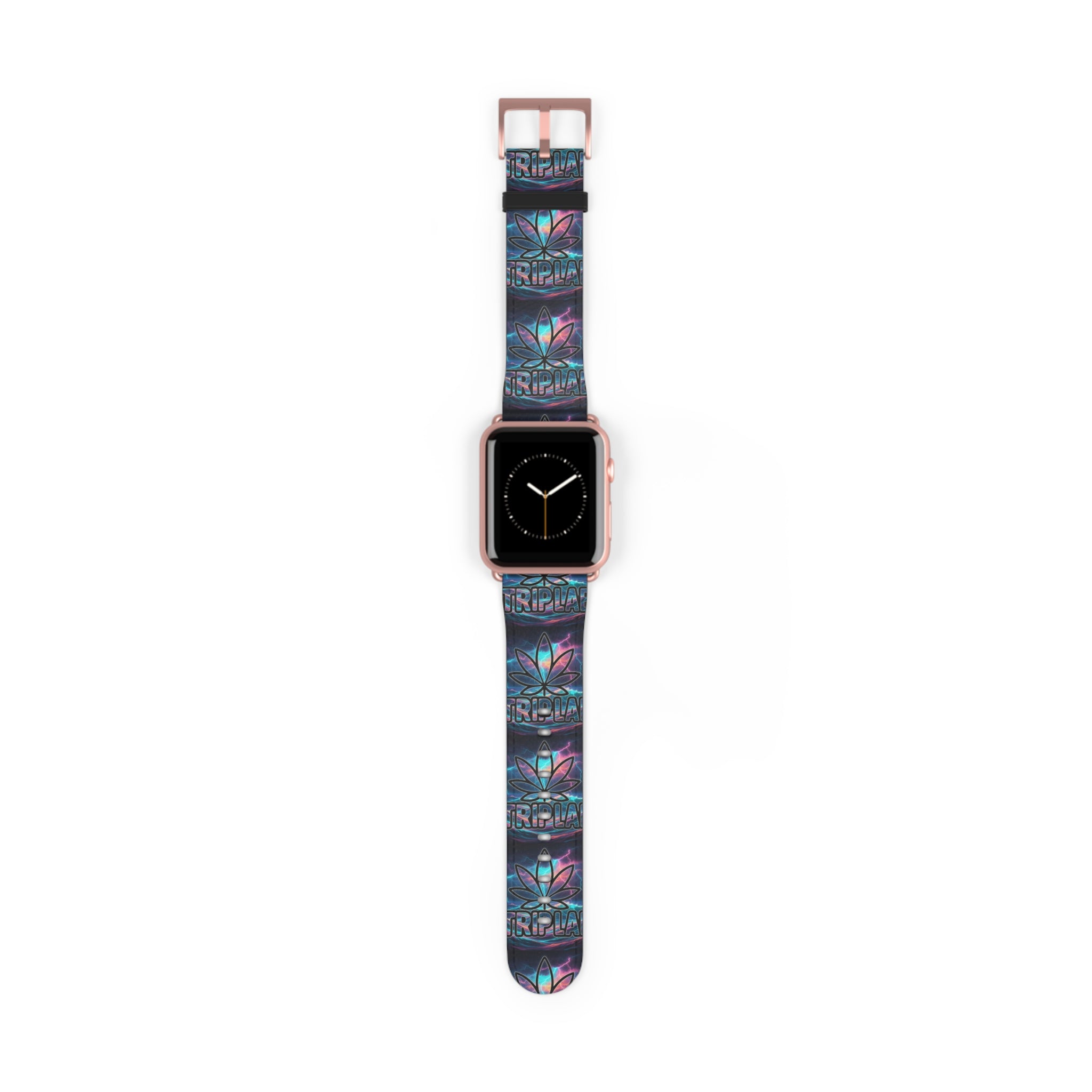 Galaxy Lotus Watch Band — Colorful Floral Pattern Apple Watch Strap