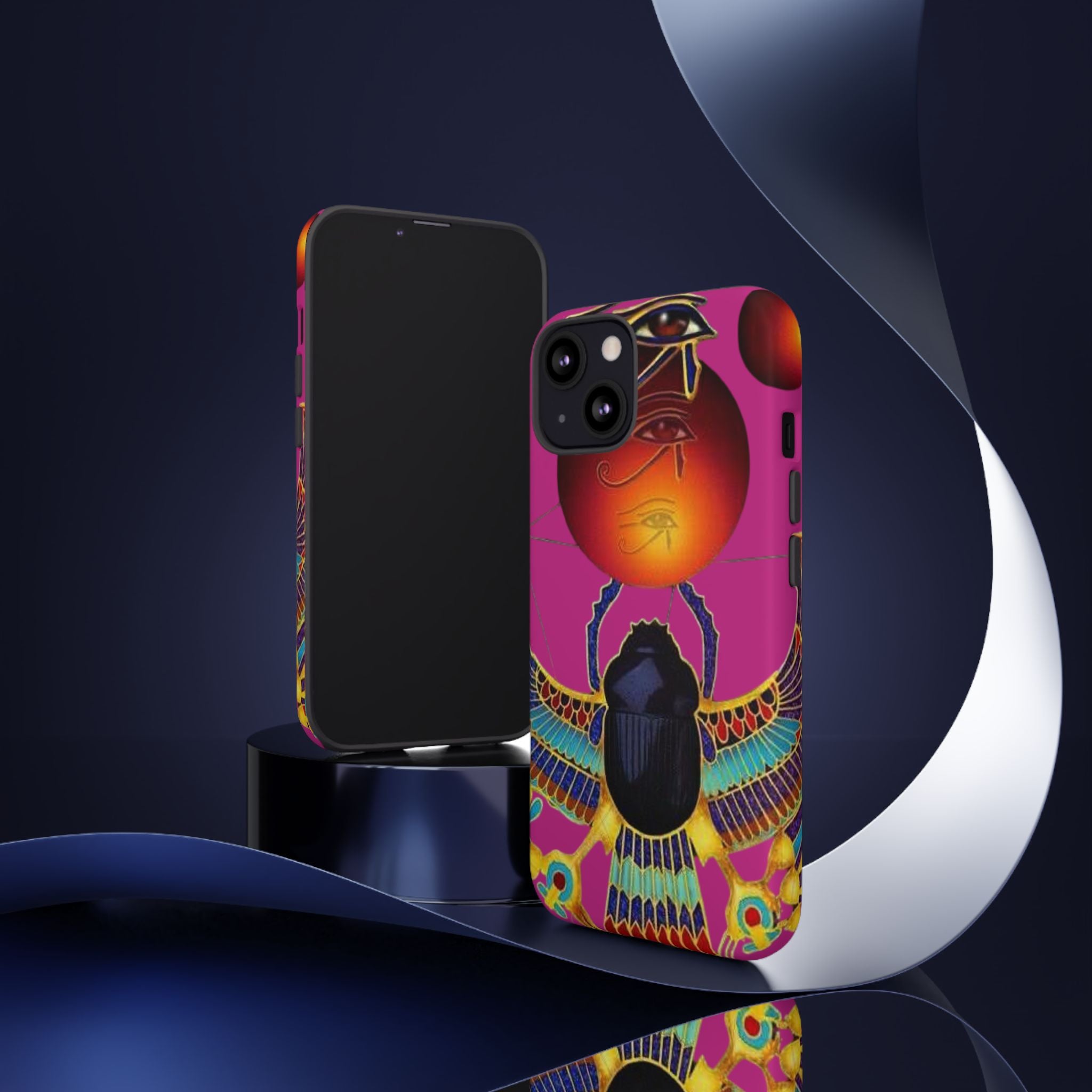 Vibrant Phone Case with Egyptian Inspired Design, Durable Phone Cover, Unique Gift for Her, Artful Accessory for Everyday Use