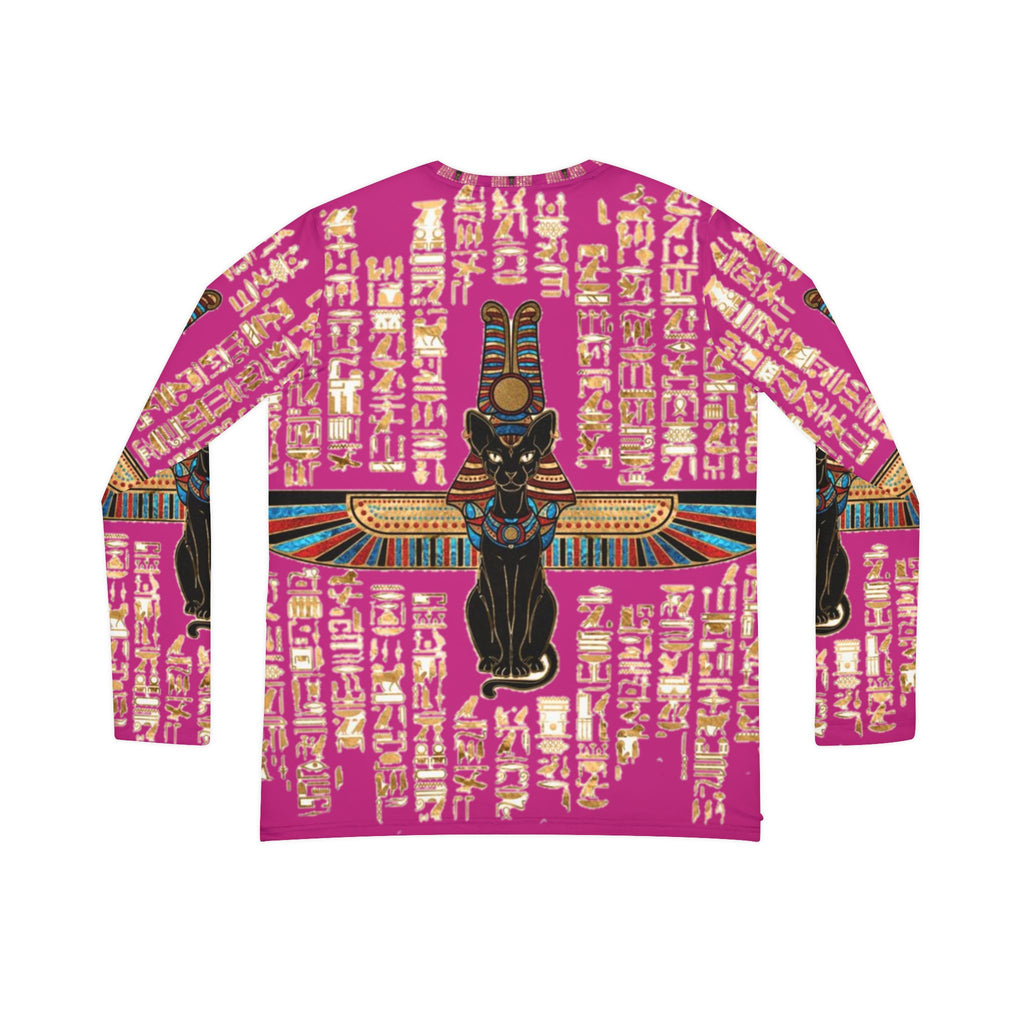 Egyptian-Inspired Long Sleeve V-Neck Shirt, Bohemian Top, Artsy Fashion, Casual Wear, Unique Gift for Her, Festival Attire, Cultural Style