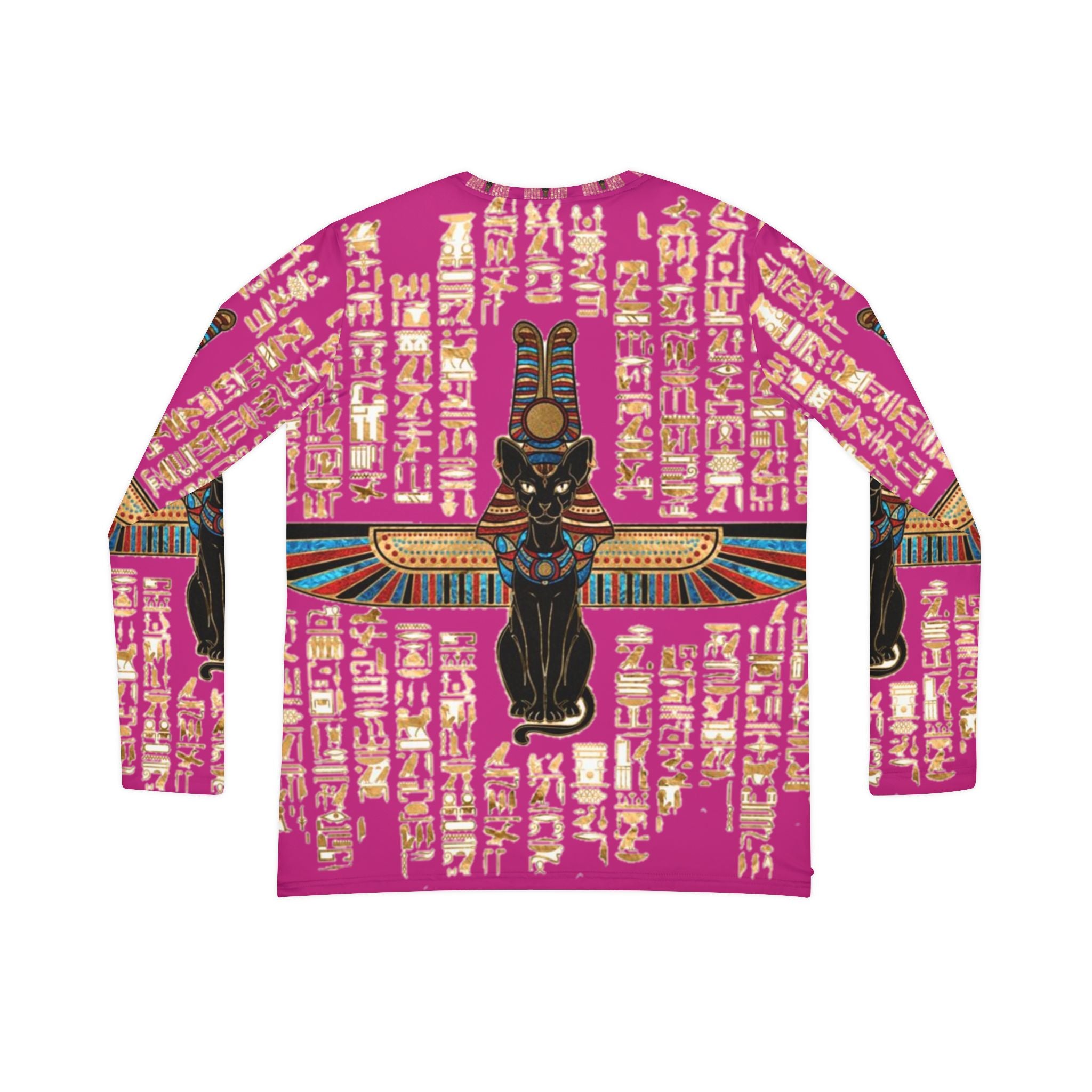 Egyptian-Inspired Long Sleeve V-Neck Shirt, Bohemian Top, Artsy Fashion, Casual Wear, Unique Gift for Her, Festival Attire, Cultural Style