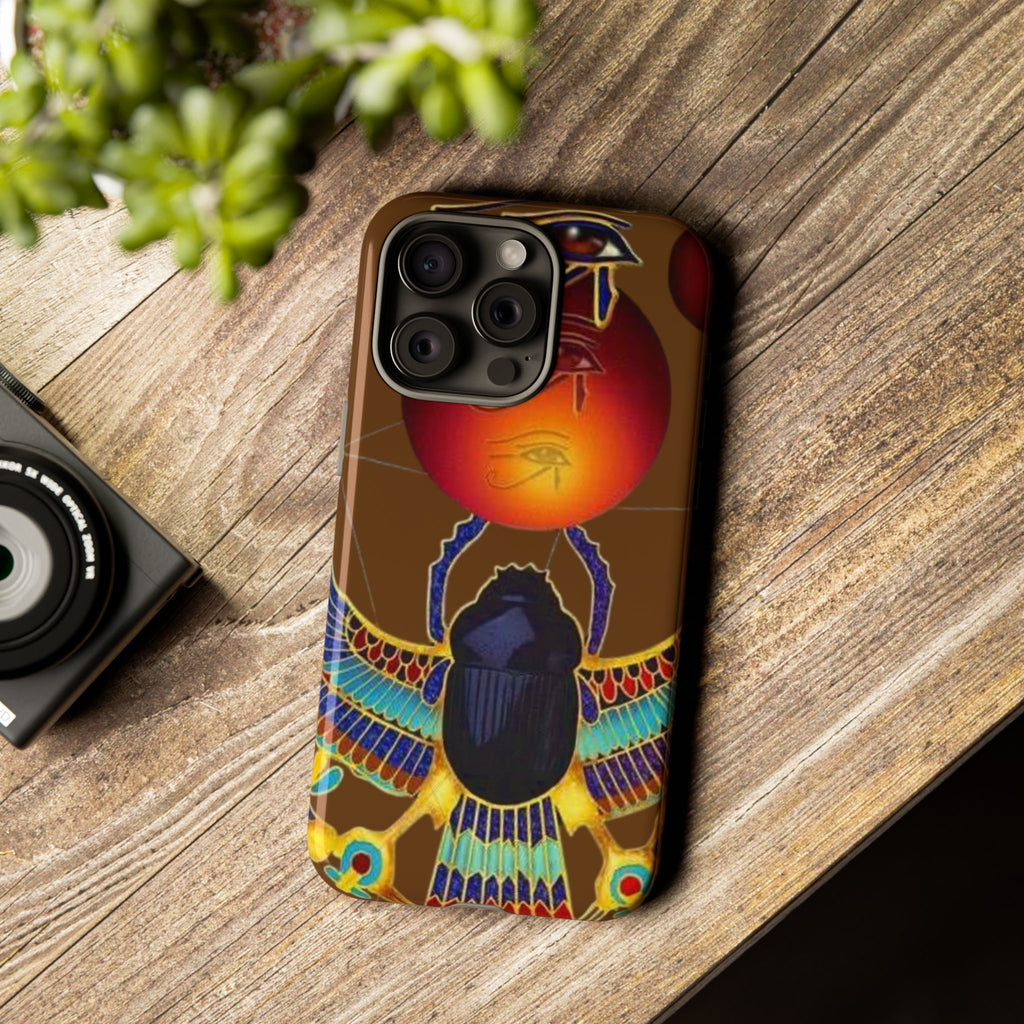 Egyptian Scarab Phone Case | Tough Cases for Unique Style, Protective Cases, Artistic Phone Covers, Gifts for Art Lovers