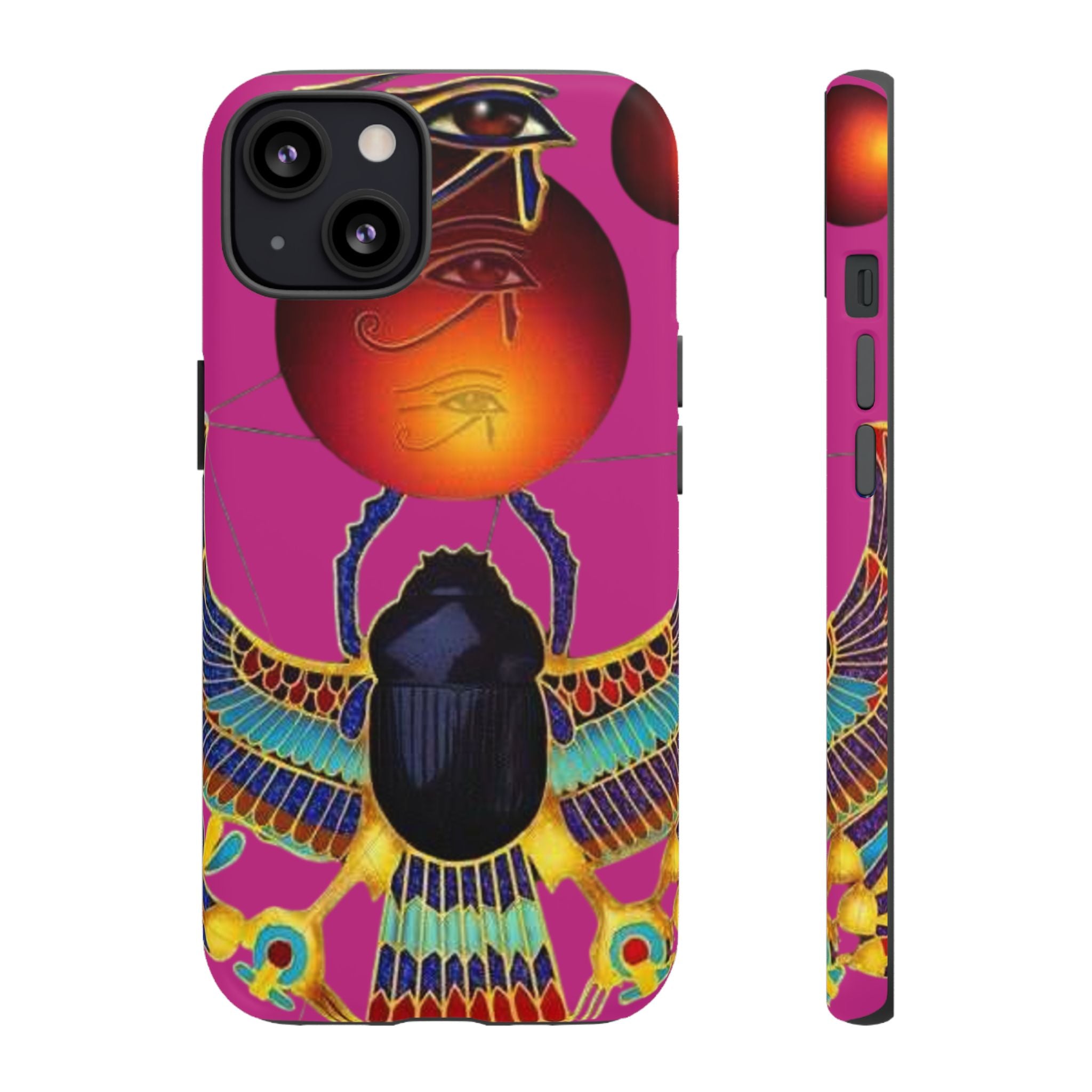Vibrant Phone Case with Egyptian Inspired Design, Durable Phone Cover, Unique Gift for Her, Artful Accessory for Everyday Use