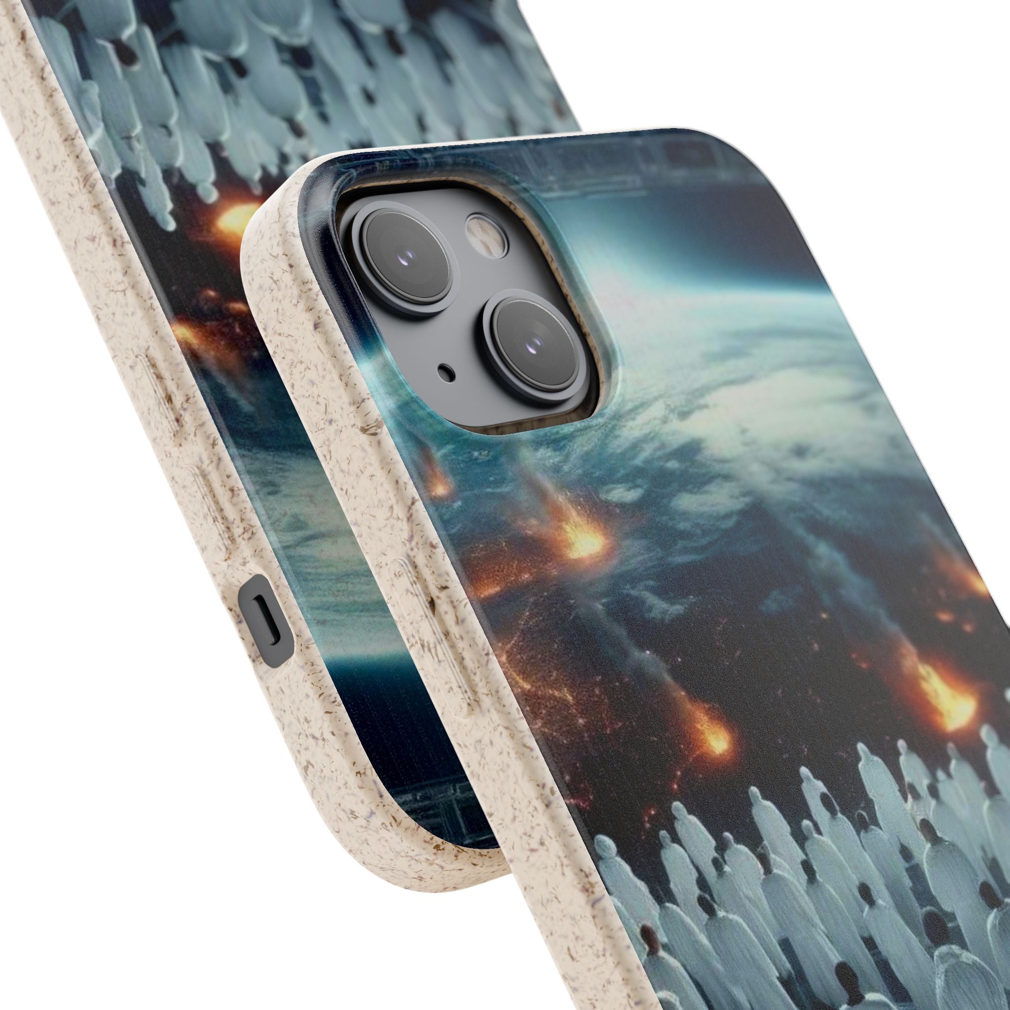 Galactic Gathering Biodegradable Phone Case - Eco-Friendly Cosmic Design