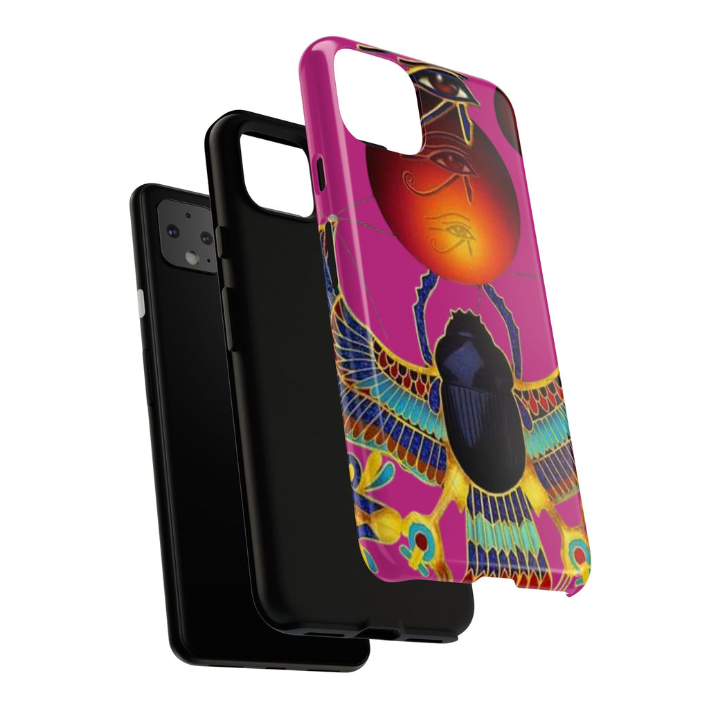 Vibrant Phone Case with Egyptian Inspired Design, Durable Phone Cover, Unique Gift for Her, Artful Accessory for Everyday Use