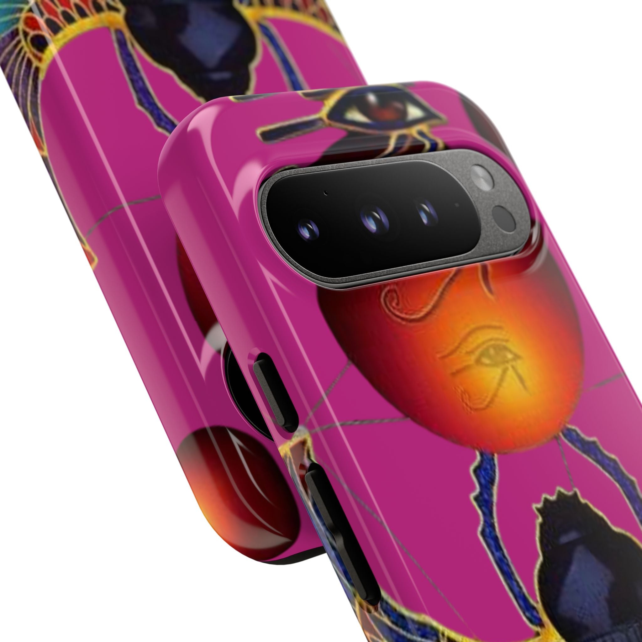 Vibrant Phone Case with Egyptian Inspired Design, Durable Phone Cover, Unique Gift for Her, Artful Accessory for Everyday Use