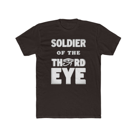 Soldier of the Third Eye Unisex Cotton Crew Tee, Spiritual T-Shirt, Gift for Friends, Meditation Shirt, Mindfulness Apparel