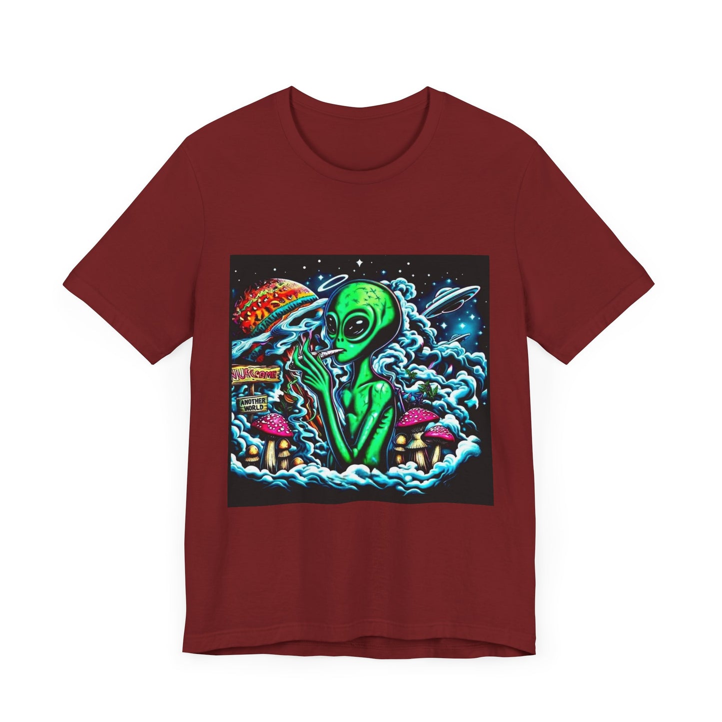 Alien Vibes Unisex Tee, Retro Alien Shirt, UFO Graphic Tee, Cute Space T-Shirt, Gift for Sci-Fi Lovers