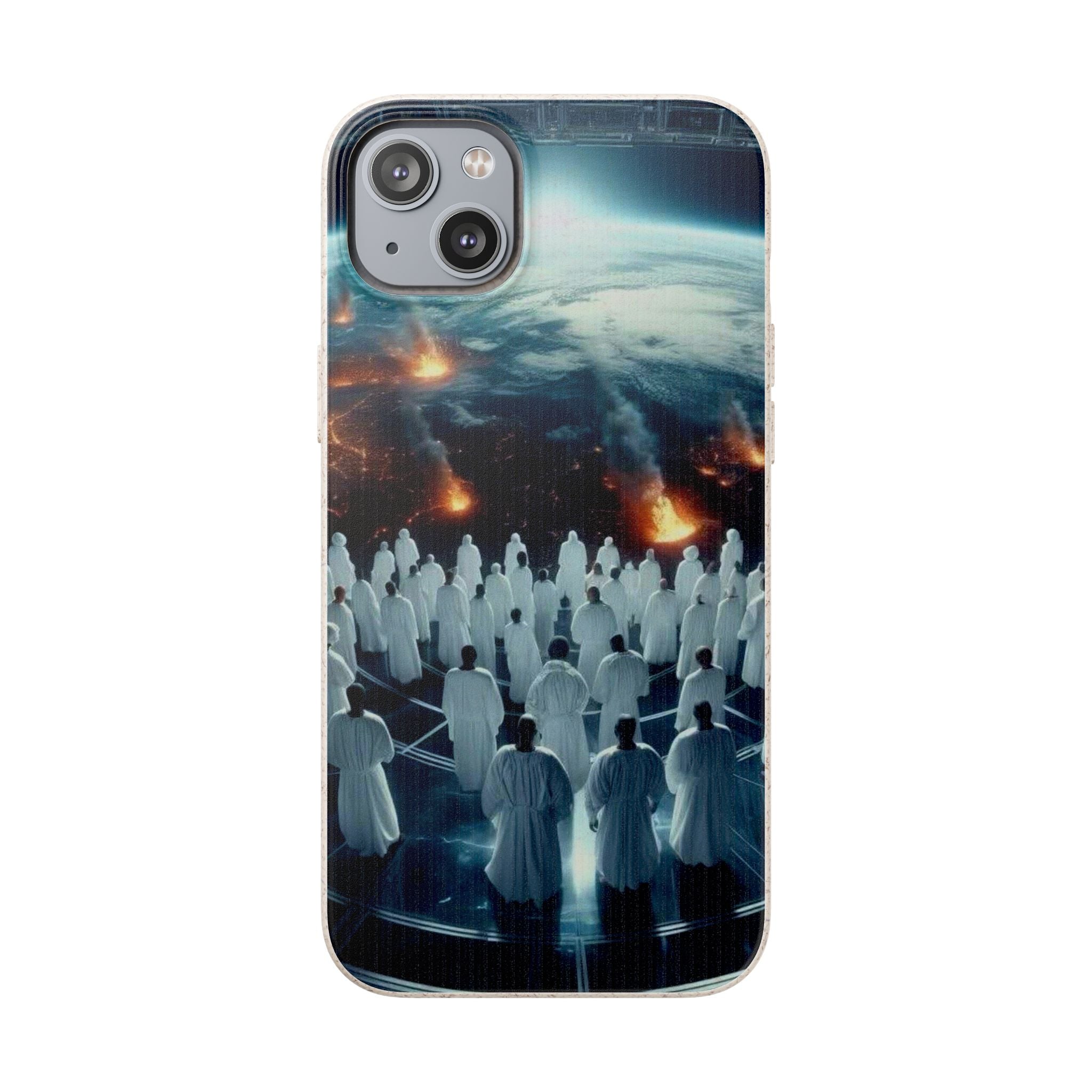 Galactic Gathering Biodegradable Phone Case - Eco-Friendly Cosmic Design