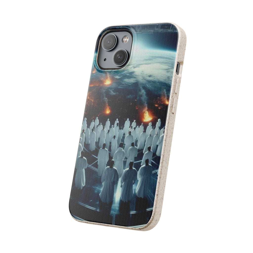 Galactic Gathering Biodegradable Phone Case - Eco-Friendly Cosmic Design