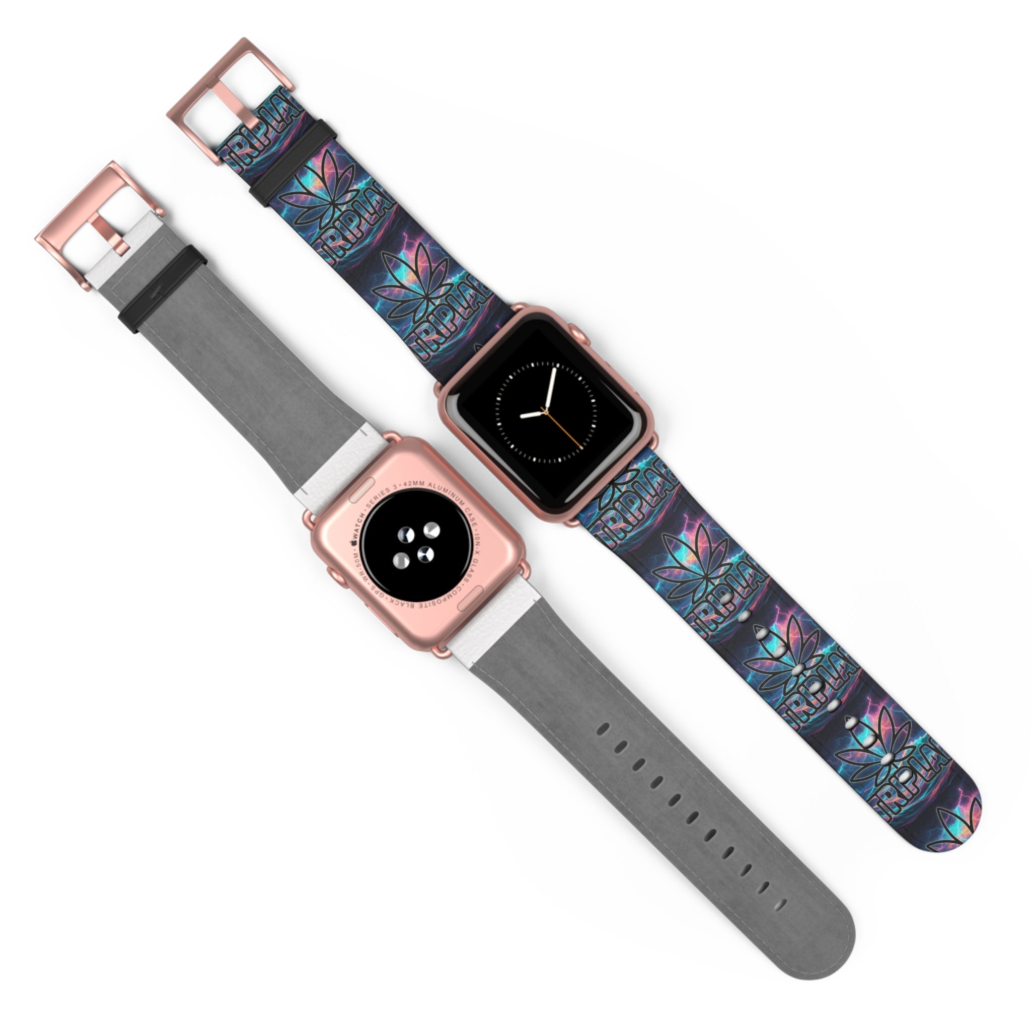 Galaxy Lotus Watch Band — Colorful Floral Pattern Apple Watch Strap