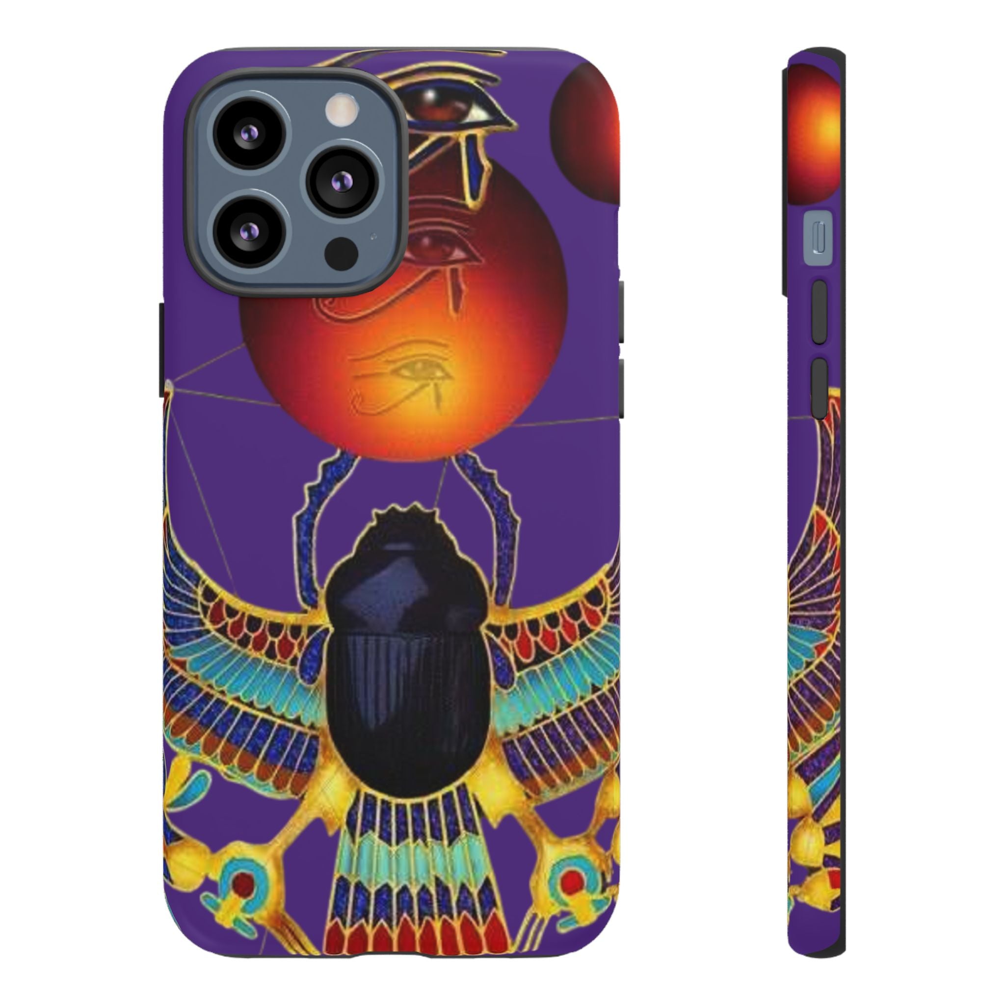 Colorful Phone Case with Egyptian-Inspired Design, Tough Cases for Gift, Phone Protection, Unique Accessories, Festival Style, Phone Cover