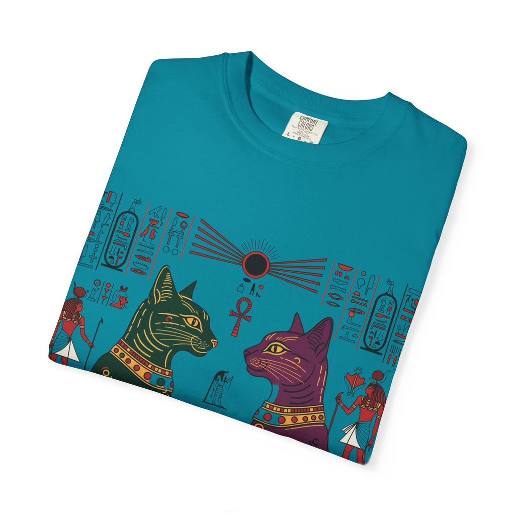 Egyptian Cat Graphic Tee, Vintage Style Shirt, Unisex T-shirt, Cat Lover Gift, Unique Retro Apparel