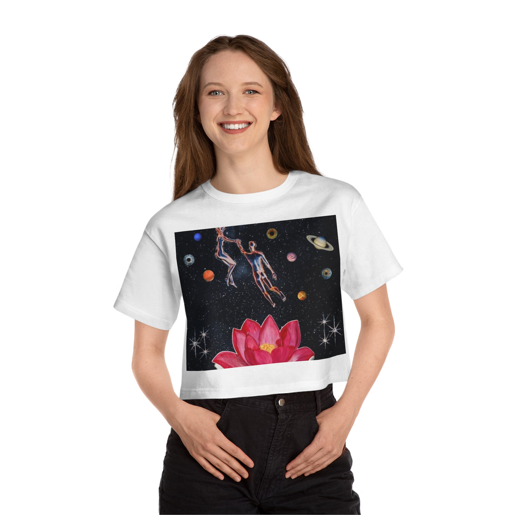 Cosmic Love Cropped T-Shirt for Women | Astrology Inspired Graphic Tee
