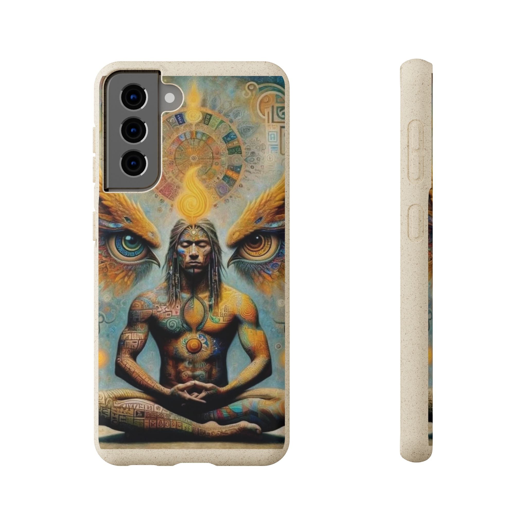Eco-Friendly Biodegradable Phone Case with Spiritual Design