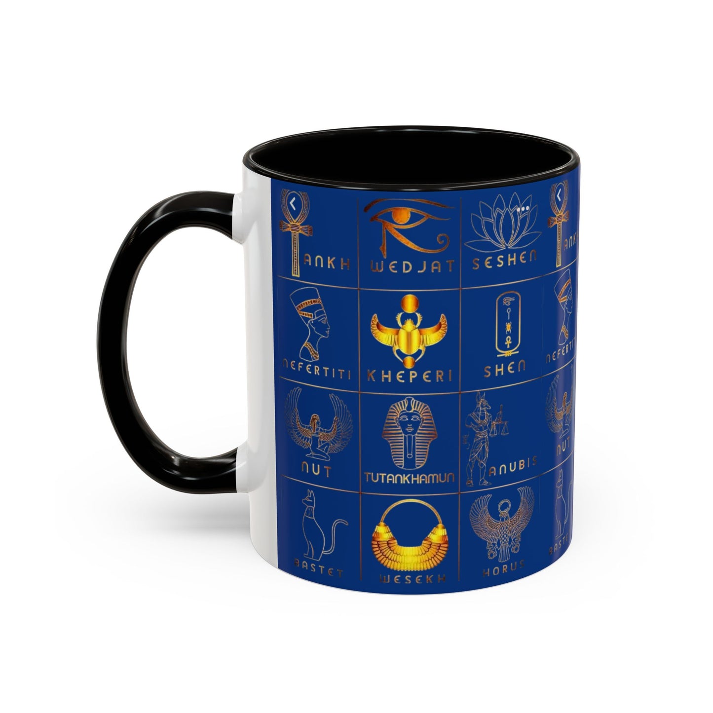 Egyptian Themed Mug, Colorful Coffee Cup, Unique Gift for Her, Art Print Mug, Home Decor, Office Tumbler, Coffee Lover Gift