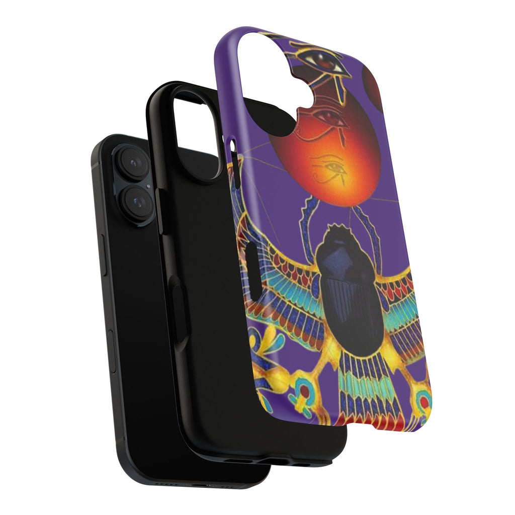 Colorful Phone Case with Egyptian-Inspired Design, Tough Cases for Gift, Phone Protection, Unique Accessories, Festival Style, Phone Cover