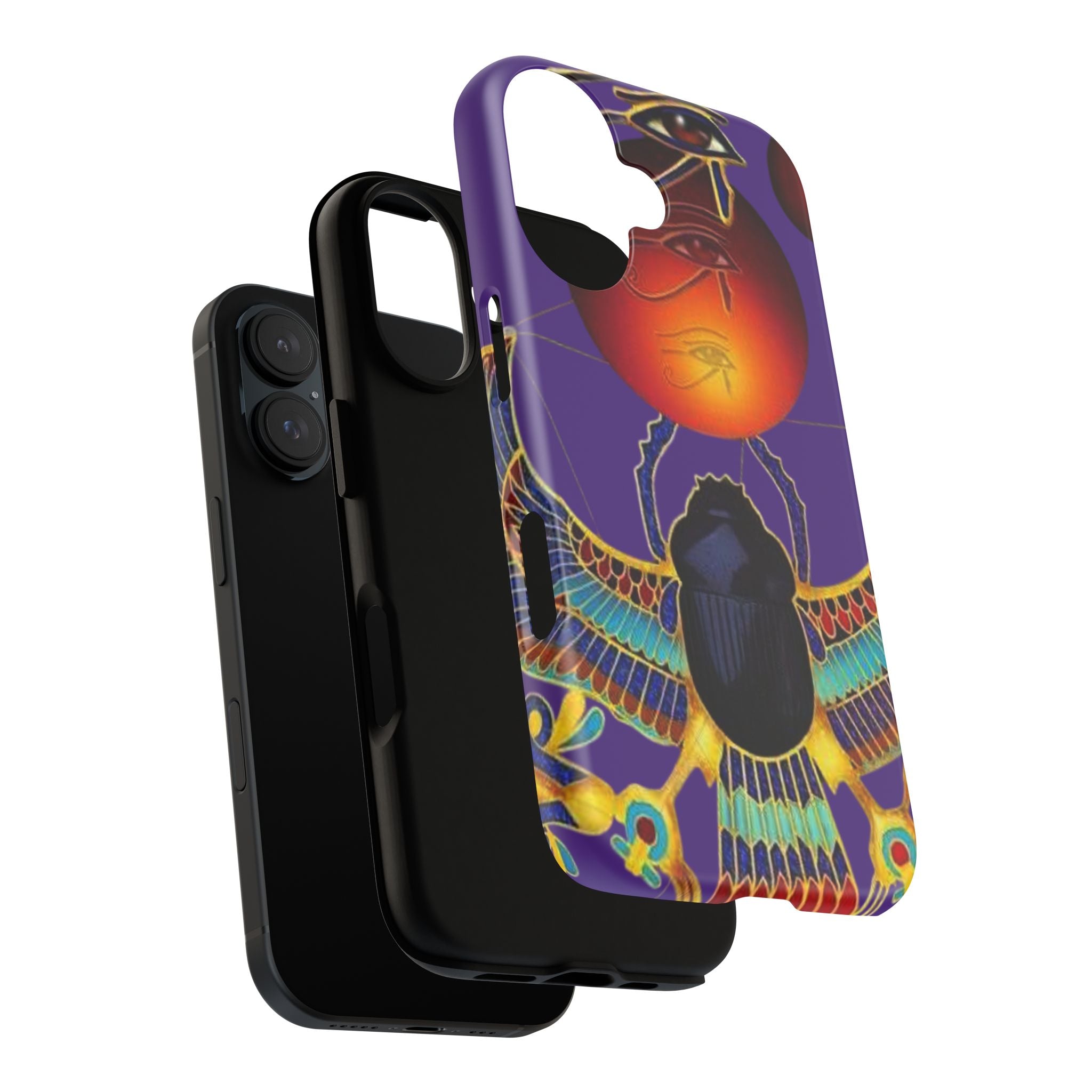 Colorful Phone Case with Egyptian-Inspired Design, Tough Cases for Gift, Phone Protection, Unique Accessories, Festival Style, Phone Cover