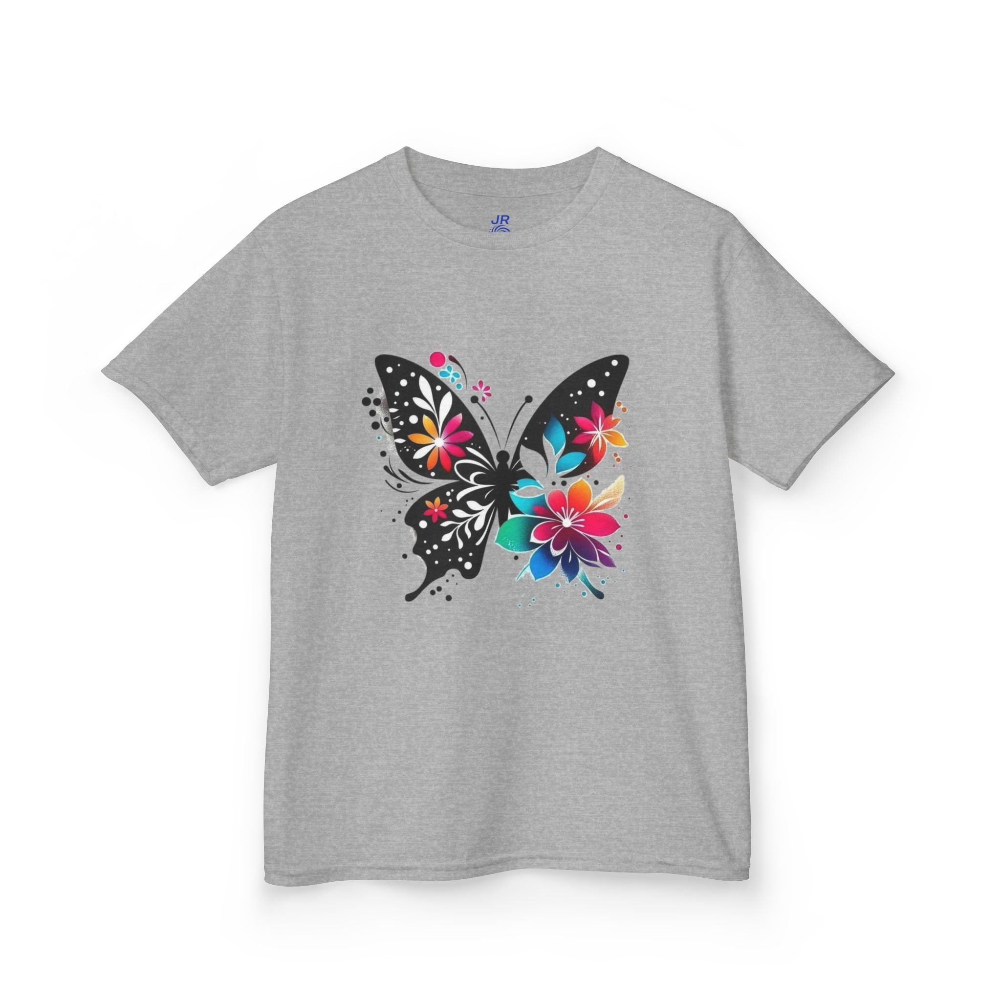 Colorful Butterfly Kids T-Shirt, Fun Summer Tee, Gift for Kids, Cute Butterfly Design, Toddler Summer Apparel, Artful Kids Wear