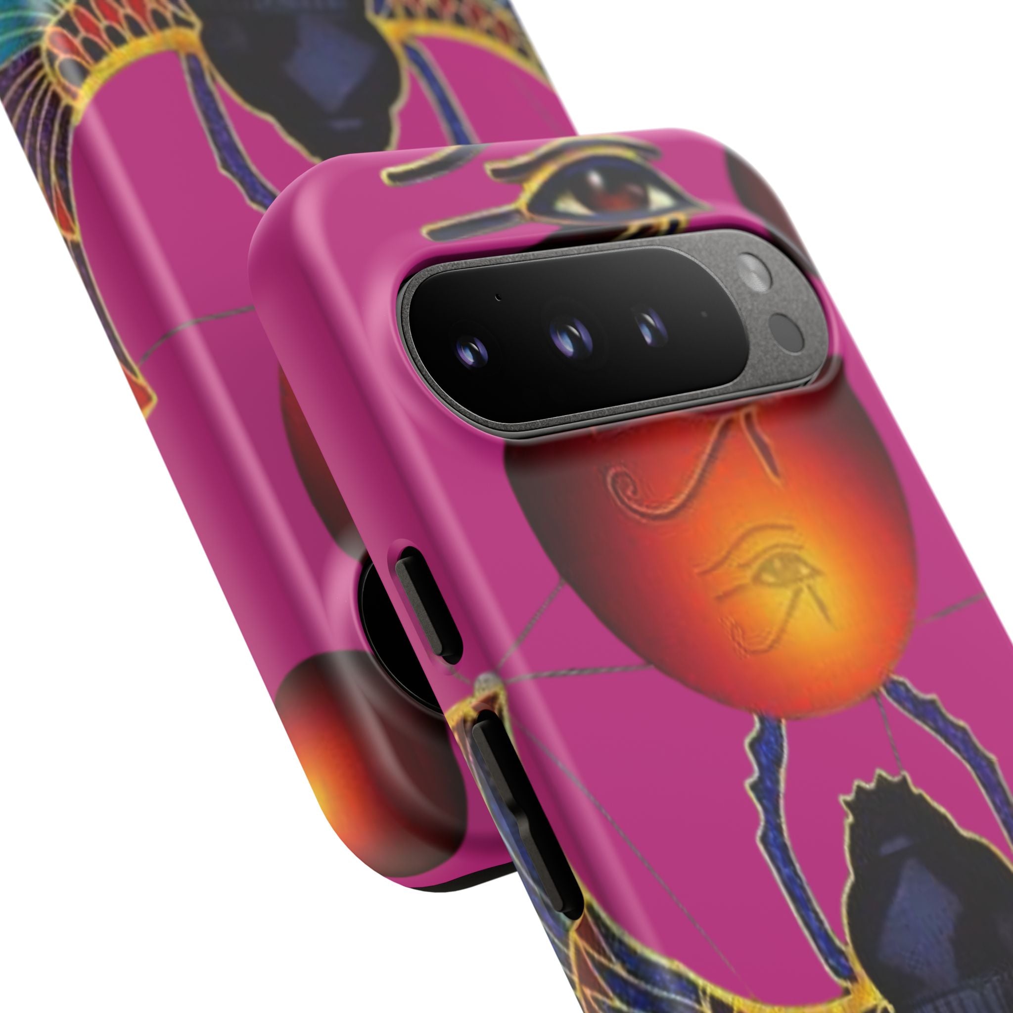 Vibrant Phone Case with Egyptian Inspired Design, Durable Phone Cover, Unique Gift for Her, Artful Accessory for Everyday Use