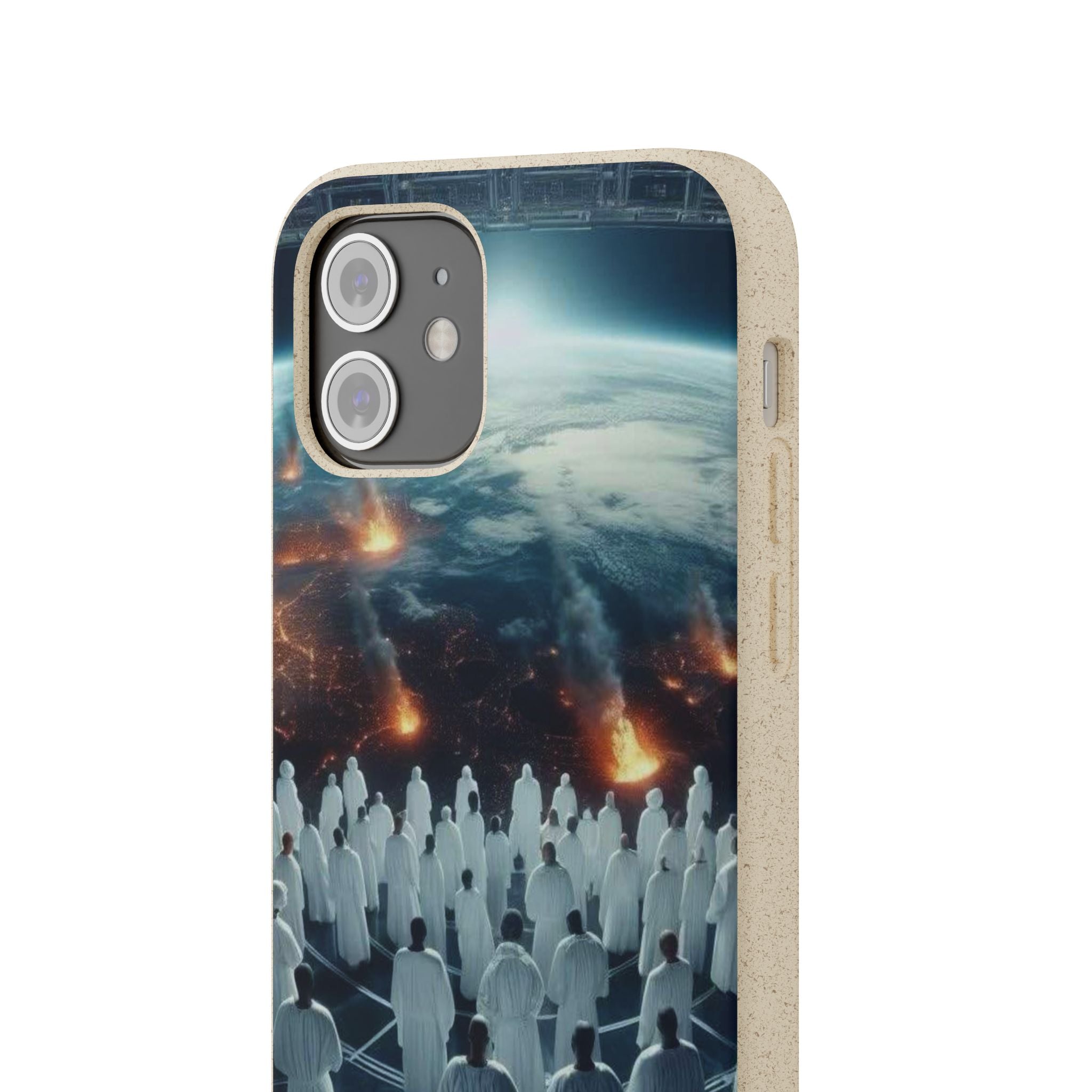 Galactic Gathering Biodegradable Phone Case - Eco-Friendly Cosmic Design