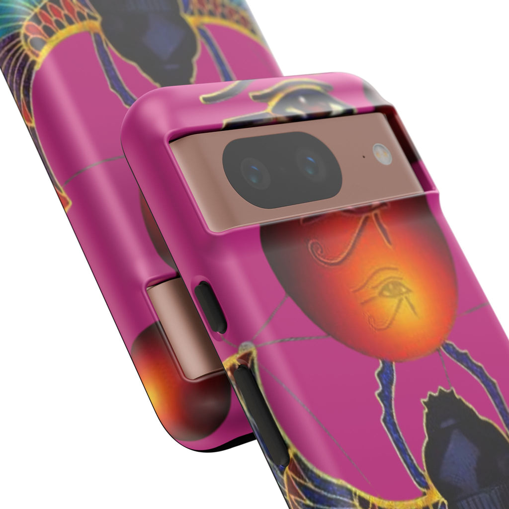 Vibrant Phone Case with Egyptian Inspired Design, Durable Phone Cover, Unique Gift for Her, Artful Accessory for Everyday Use