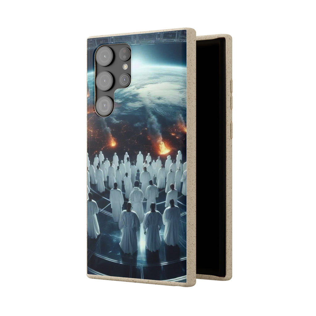 Galactic Gathering Biodegradable Phone Case - Eco-Friendly Cosmic Design