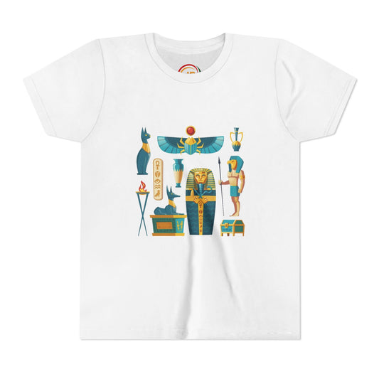 Youth Egyptian Mythology Tee, Fun Kids T-Shirt, Graphic Shirt for Boys and Girls, Birthday Gift, Cool Summer Tee