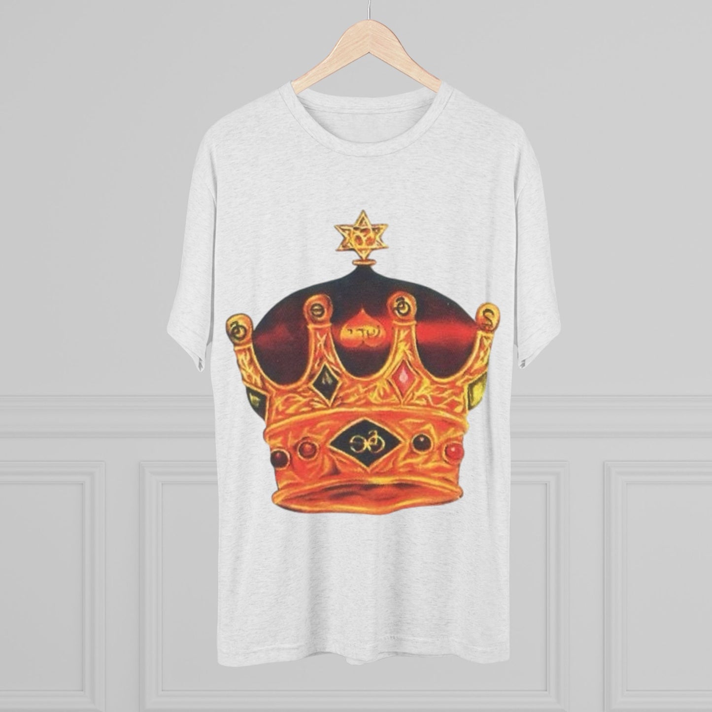 Crowned Glory Tee | Unisex Tri-Blend Crew Tee, King Shirt for Royalty, Everyday Casual Wear, Gift for Birthday, Unique Art Tee