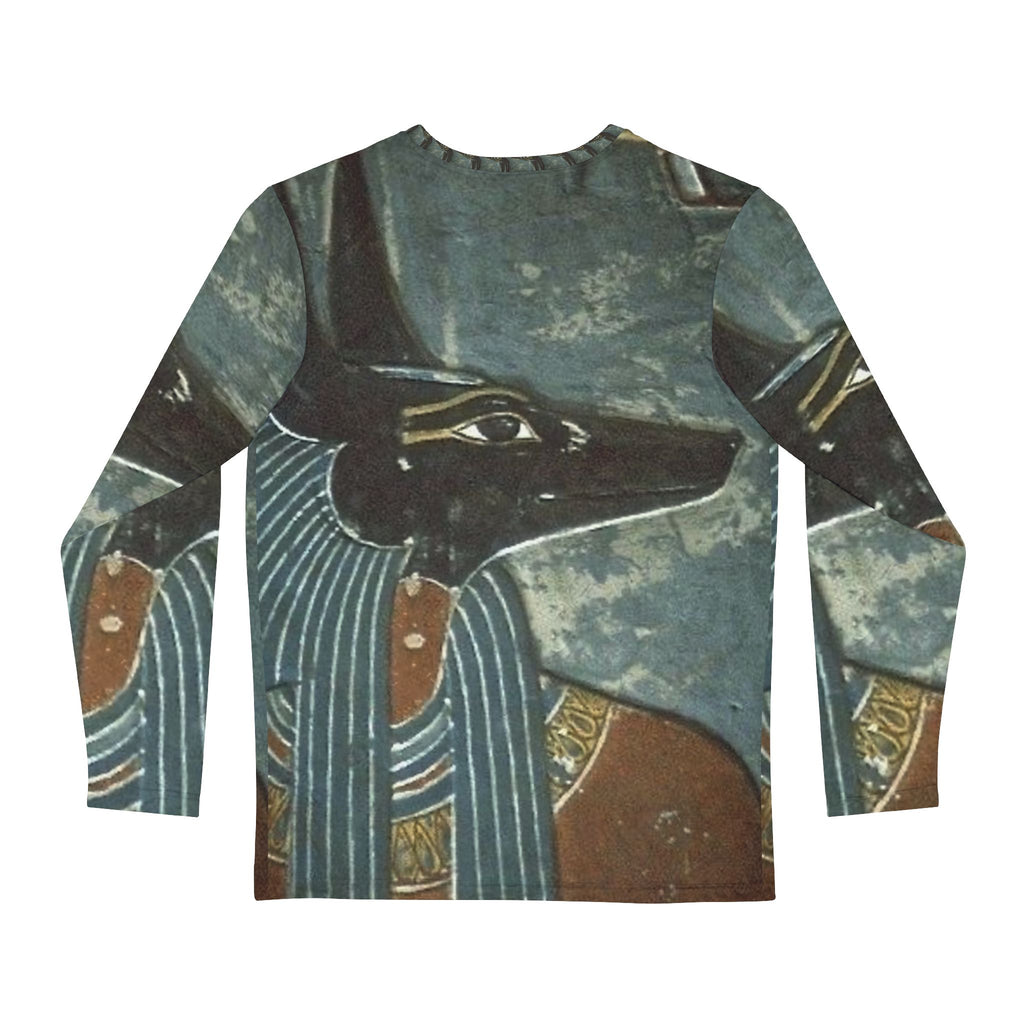 Stylish Anubis Long Sleeve Shirt, Casual Wear, Egyptian Mythology, Unique Gift, Festival Outfit, Cool Graphic Tee