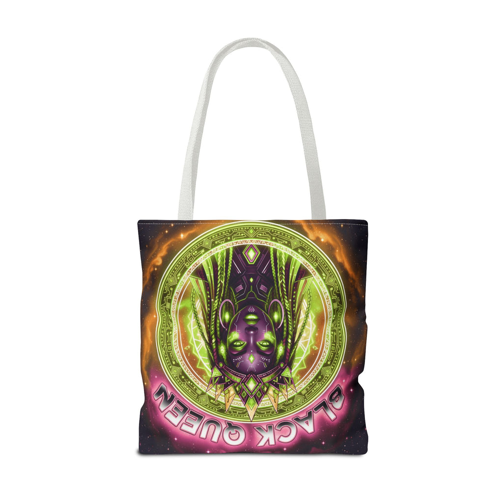 Black Queen Art Tote Bag — Afrocentric Cosmic Portrait Tote